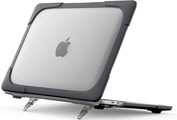 ProCase for MacBook Pro 13 Inch 2023 M2, 2022 2020 M1 A2338/ A2289/ A2251, Heavy Duty Hard Shell Case-Black