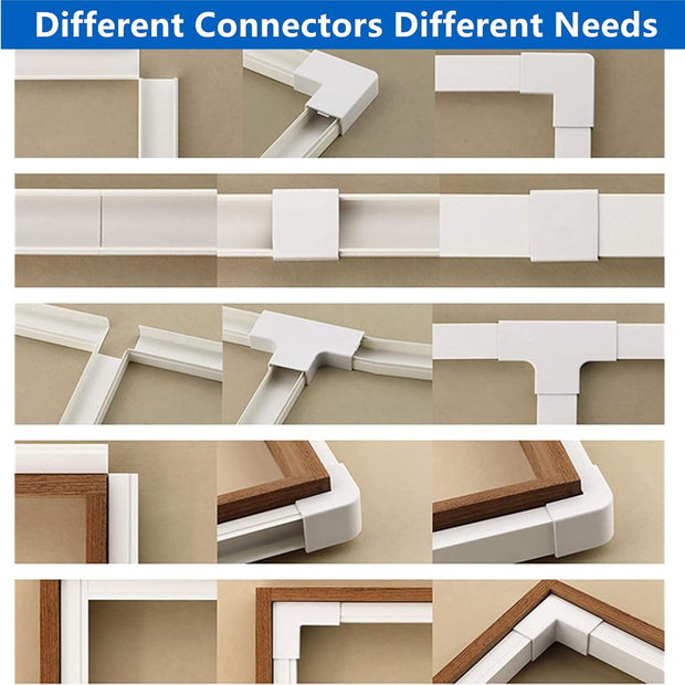 236" Cord Hider Cord - Cover Wire for Cords,15 pcs Paintable Cable Concealer