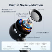JISULIFE Portable Handheld Turbo Fan [18H Max Cooling Time], 6000mAh USB Rechargeable- Black