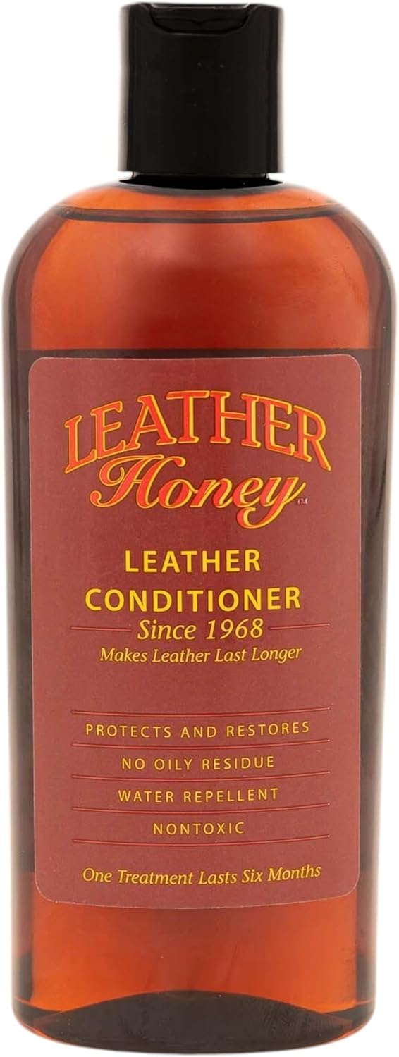 Leather Honey Leather Conditioner - Quality Leather Care, Since 1968 - Leather Conditioner for Auto Interiors, Furniture, Shoes, Bags, Accessories & Apparel - 8oz - Tin Sign Factory Australia