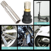 4 Pcs Scooter Tubeless Valves & 2 Pcs Valve Stem Extenders Compatible with Ninebot MAX G30 Compatible with Xiaomi M365 and M365 Pro Scooter, Electric Scooter Tubeless Tire Vacuum Valve Wheel Gas Valve