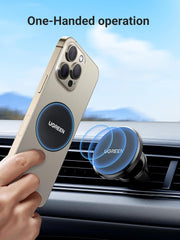 UGREEN Car Phone Mount Magnetic Air Vent Universal Magnet Holder Compatible with iPhone 17 Pro Max, Galaxy S24 Ultra, Gloss Black