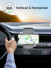 UGREEN Car Phone Mount Magnetic Air Vent Universal Magnet Holder Compatible with iPhone 17 Pro Max, Galaxy S24 Ultra, Gloss Black