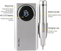 35,000 RPM Rechargeable Portable Nail Drill Machine – Professional E-File for Manicure & Pedicure (Silver)