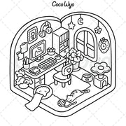 Little Corner: Coloring Book for Adults and Teens, Super Cute Designs of Cozy, Hygge Spaces for Relaxation
