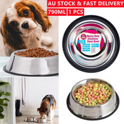 790ml Stainless Steel Anti-Skid Pet Dog Puppy Cat Food Water Feeder Dish Bowl - Hot Sale!