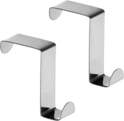 Premium Stainless Steel Over-Door Hooks - 4 Pack for Ultimate Coat and Clothes Storage Solution