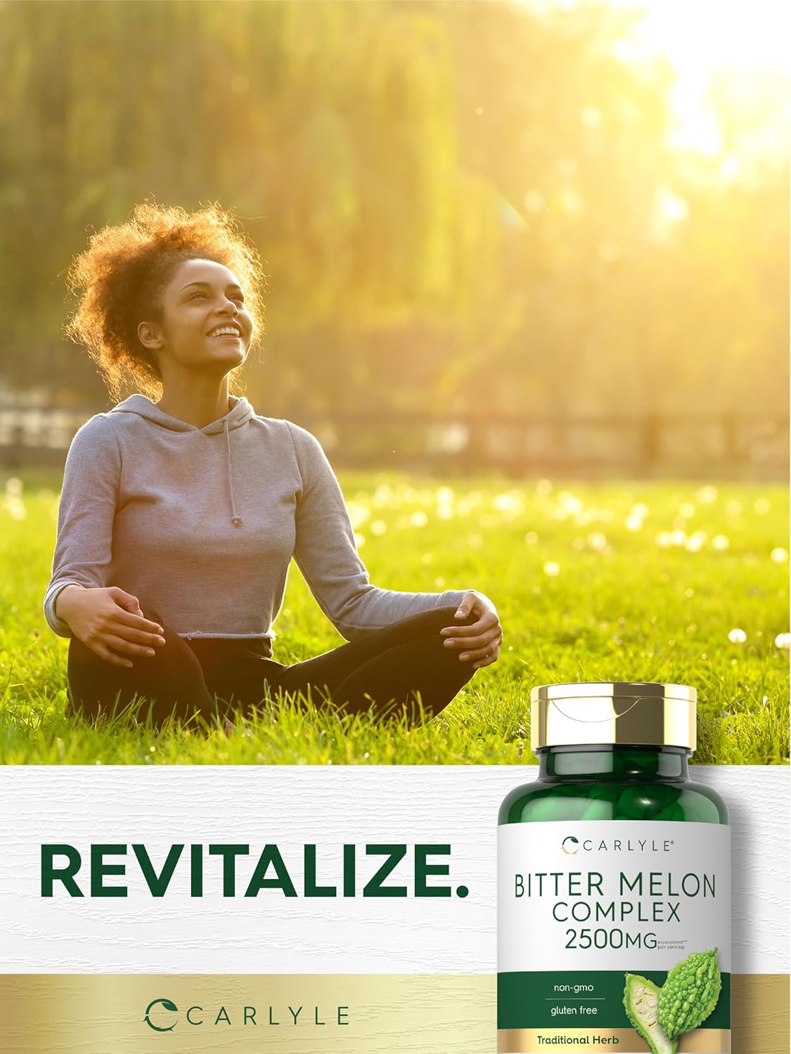 Bitter Melon Capsules | 1000mg | 200 Count | Non-GMO & No-Gluten Extract | Complex Supplement | by Carlyle - Tin Sign Factory Australia
