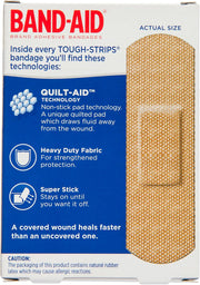 Band-Aid Tough Strips 40 Pack |Non-stick Pad Technology| Strengthened Protection| Super Stick