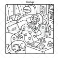 Girl Moments: Coloring Book for Adults and Teens Featuring Cute Cozy Daily Activities for Relaxation