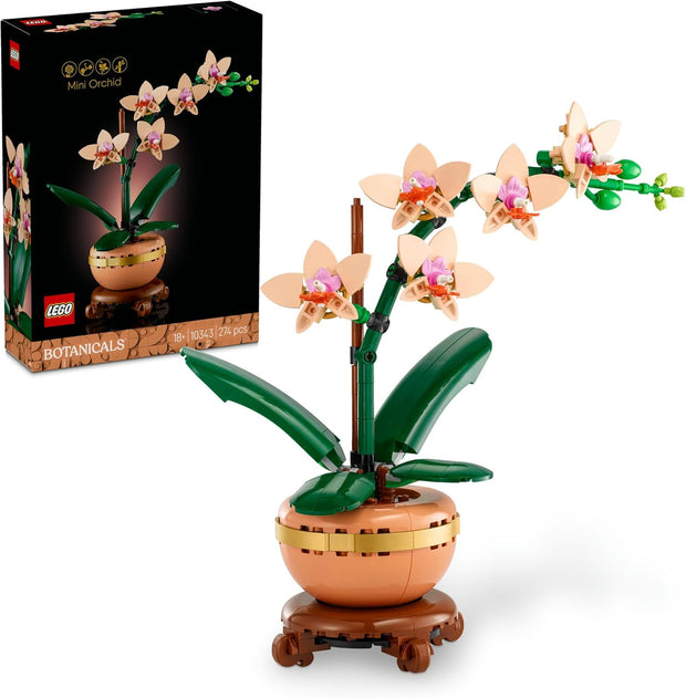 Botanicals Mini Orchid Craft Kit – Artificial Plant Model with Faux Flowers & Terracotta-Style Pot | DIY Decor for Home & Office