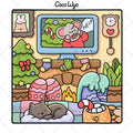 Comfy Days: Coloring Book for Adults and Teens Featuring Super Cute Animal Characters in Cozy Hygge Moments for Relaxation