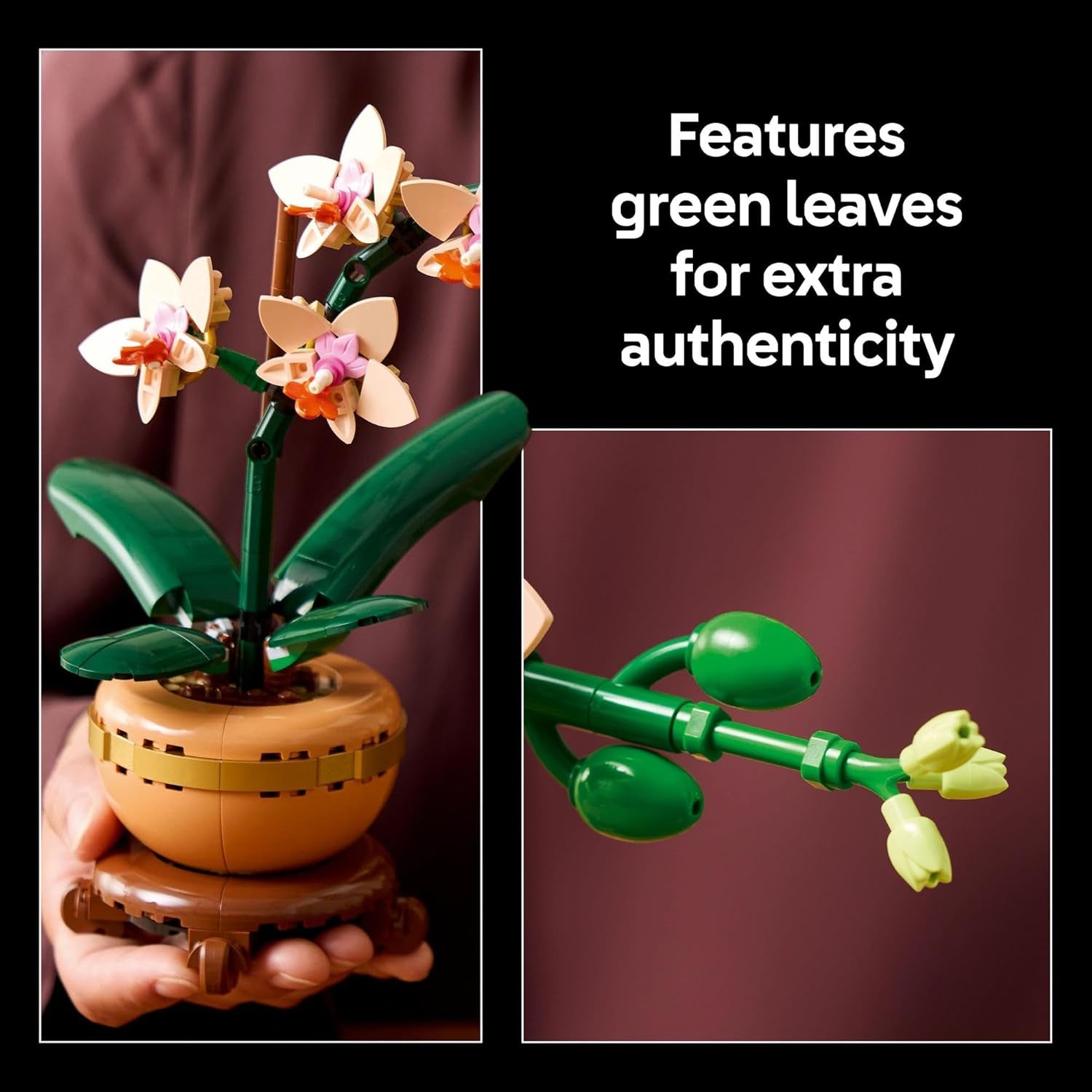 Botanicals Mini Orchid Craft Kit – Artificial Plant Model with Faux Flowers & Terracotta-Style Pot | DIY Decor for Home & Office