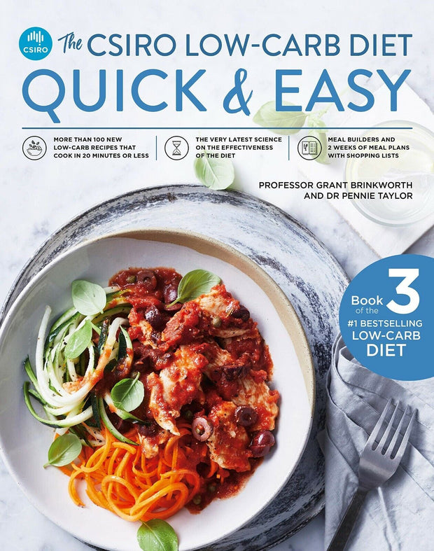 "CSIRO Low-Carb Diet: Quick & Easy Weight Loss Recipes - Brand New 2019 Paperback Book"