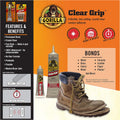 Gorilla Clear Grip - Fast Setting Contact Adhesive - Waterproof, Paintable Clear Glue for Indoor or Outdoor Application - Heavy Duty Shoe Repair Glue for Leather, Ceramics, Wood - 88ml/3oz (Pack of 1) - Tin Sign Factory Australia