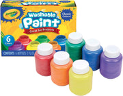 Washable Kids Paint, 6Pk, Classic Colours, Children Art & Craft, Projects, Artist, Students, Creativity