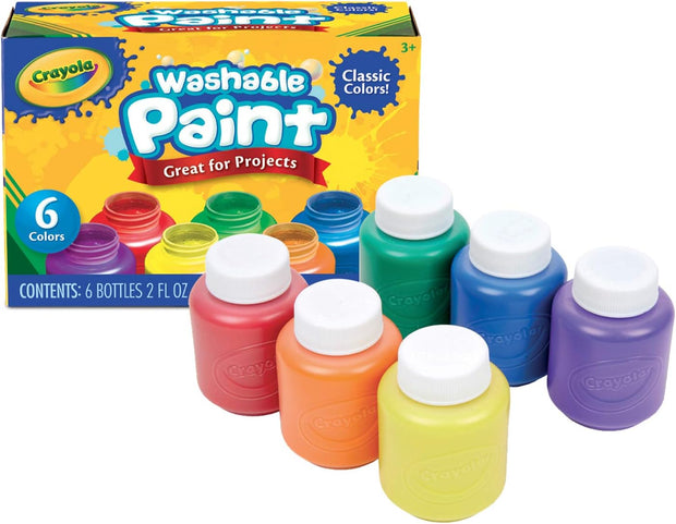 Washable Kids Paint, 6Pk, Classic Colours, Children Art & Craft, Projects, Artist, Students, Creativity