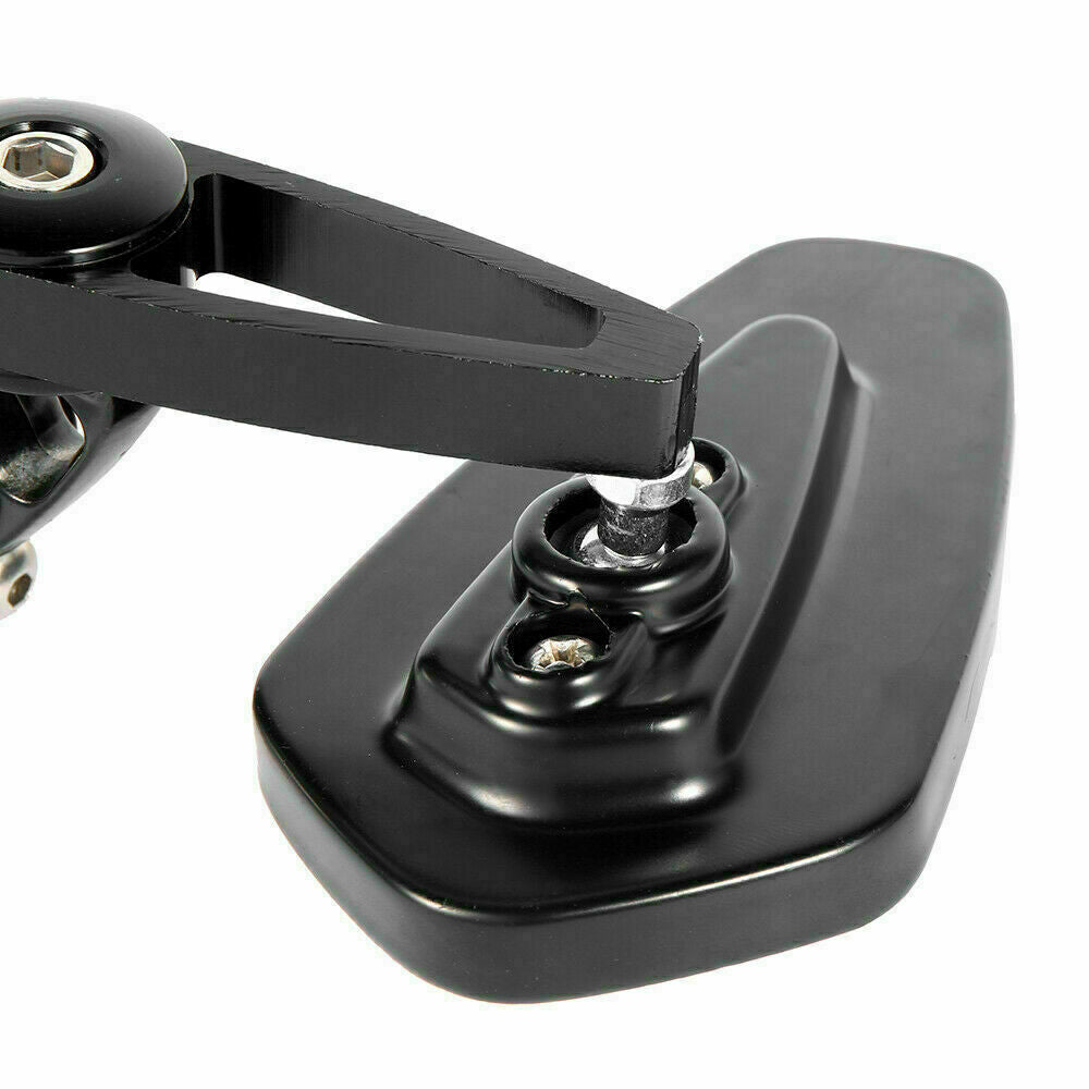 Sleek Black Universal 7/8" Motorcycle Bar End Mirrors for Cafe Racers