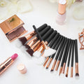 15-Piece Soft Pro Makeup Brush Set – Face Powder, Eyeshadow, Blending & Highlight Tools