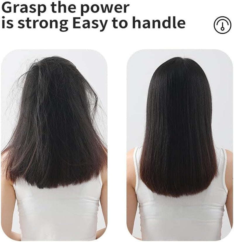 Negative Ion Hair Straightener & Styling Comb – Frizz-Free, Sleek Hair (Black)