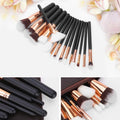 15-Piece Soft Pro Makeup Brush Set – Face Powder, Eyeshadow, Blending & Highlight Tools