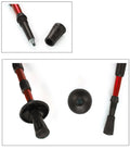 Adjustable 2X Hiking Trekking Poles - Durable Walking Sticks for Camping - Red 