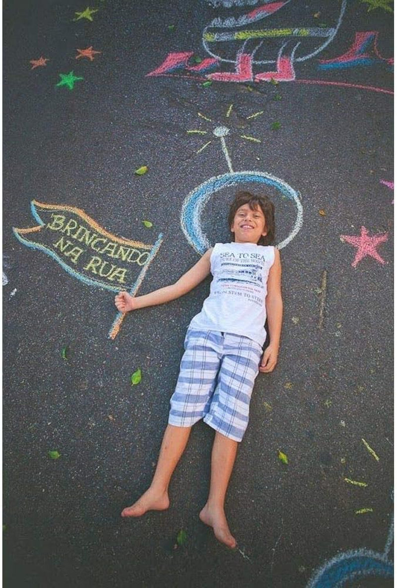 Washable Sidewalk Chalk – 48-Count Vibrant Colors | Perfect for Outdoor Art, Kids' Activities & Games