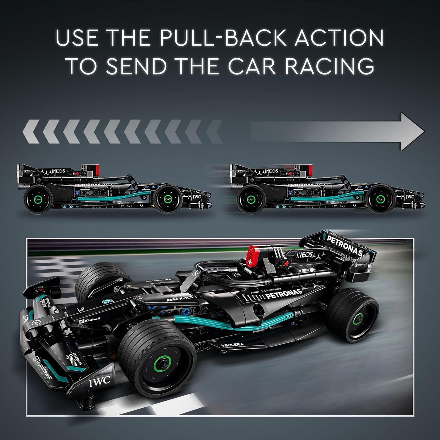 Technic Mercedes-AMG F1 W14 E Performance – Pull-Back Model Race Car Toy | Authentic Details for Kids Ages 7+ & Collectors