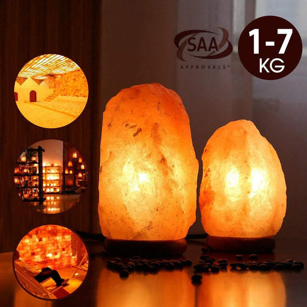 Natural Himalayan Salt Lamp – Crystal Rock Shaped Pink Night Light (5-7KG)