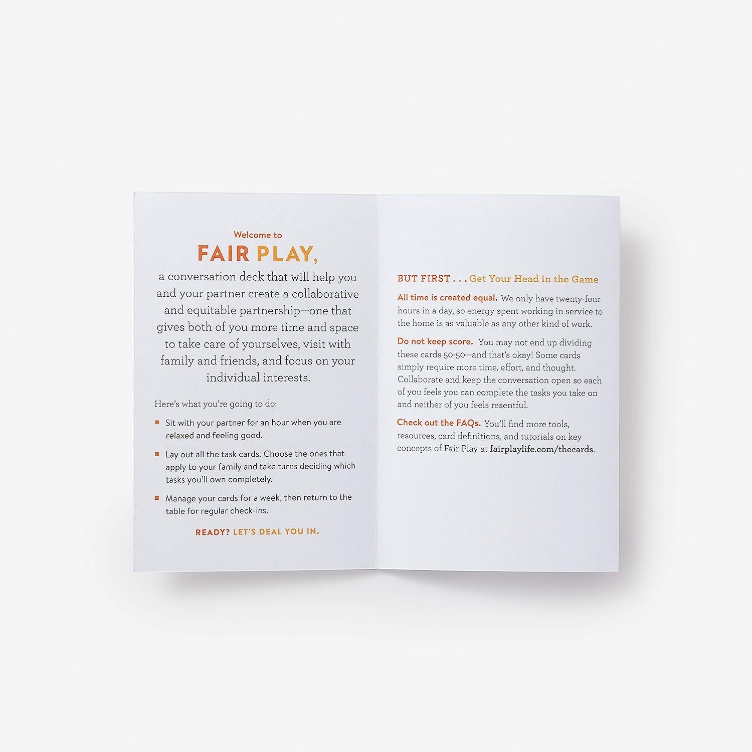 The Fair Play Deck: a Couple'S Conversation Deck for Prioritizing What'S Important