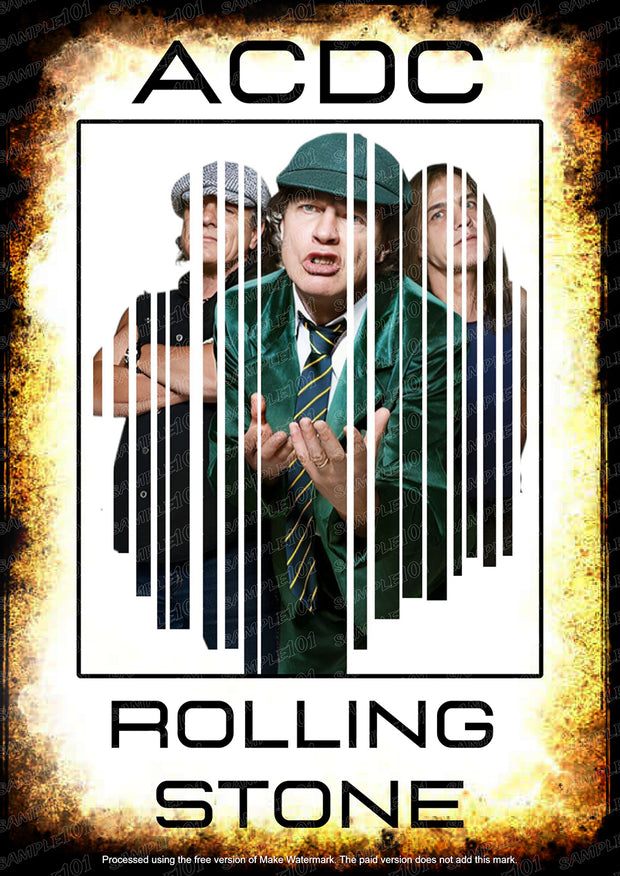 ROLLING STONE Vintage Retro Home Wall Poster Décor Bar Wall Tin Metal Signs