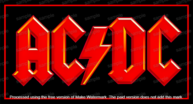 Red 'AC/DC' logo