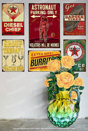 ASTRONAUT PARKING Vintage Retro Home Wall Shed Garage Poster Décor Bar Wall Tin Metal Signs