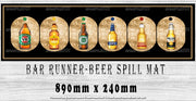 AUSTRALIA'S BEST Aussie Beer Spill Mat (890mm x 240mm) BAR RUNNER Man Cave Pub Rubber