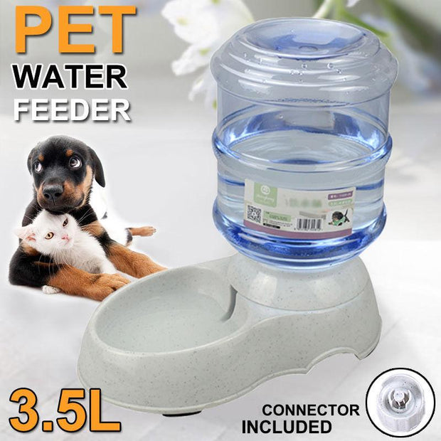 Automatic Water/Food Pet Dog Cat Puppy Dispenser Feeder Bowl Bottle 3.8/11L