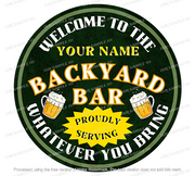 Personalized Sign, Patio Bar and Grill Sign, Backyard Décor