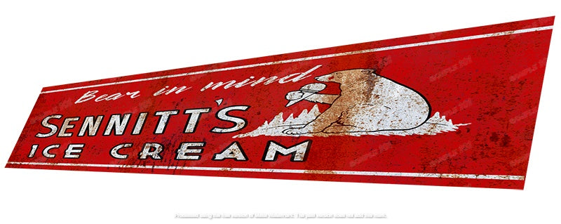 BEAR IN MIND Vintage Rusted Look 750 x 400 mm Quality Sublimated Metal Sign