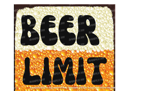 BEER LIMIT 20 Retro Rustic Look Vintage Tin Metal Sign Man Cave, Shed-Garage, and Bar