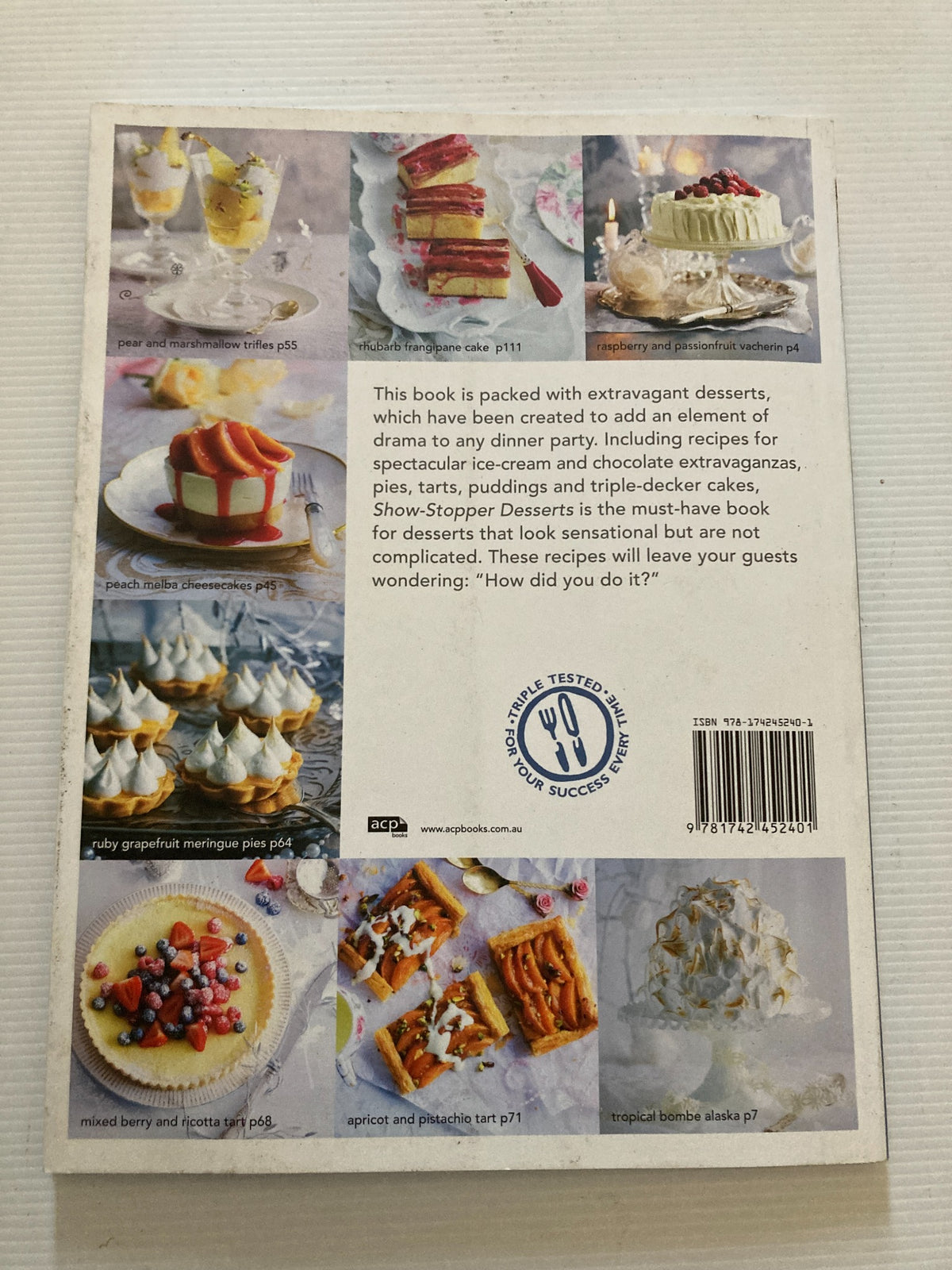 Show-Stopper Desserts — back cover
