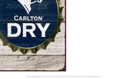 CARLTON BOTTLE CAP Retro Rustic Look Vintage Tin Metal Sign Man Cave, Shed-Garage, and Bar