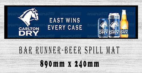 Buy CARLTON DRY Aussie Beer Spill Mat - Enhance Your Bar Setup with Stylish Barware | Tin Sign Factory Australia