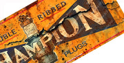 DOUBLE RIBBED Vintage Rusted Look 750 x 400 mm Quality Sublimated Metal Sign