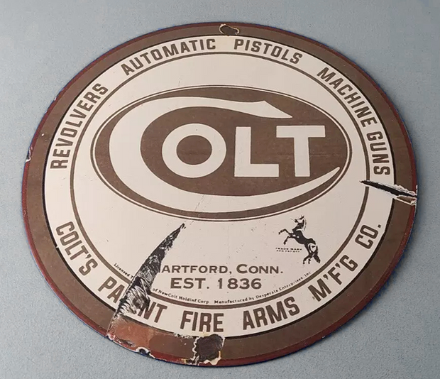 Vintage Retro Round Plymouth Colt Coca-Cola Squirt Drink Converse Aviation Decorative Metal Sign