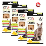 Lemon Scented Cat Litter Tray Liners - Convenient 20pc Pack in Various Quantities