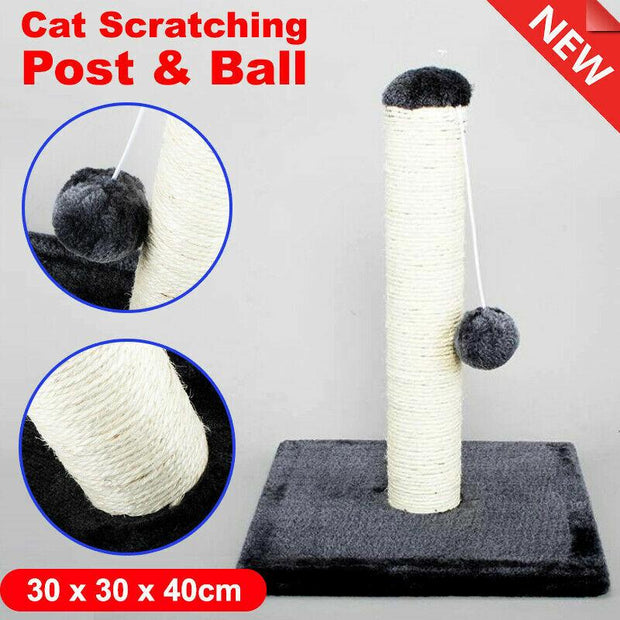 Cat Tree Scratching Post Pole Tower Kitty Activity Center Bed Stand 40cm NEW---This Cat Tree Scratching Post is the perfect addition to create a pet sanctuary in your home. The plush carpet platforms provide a comfortable resting and playing area for