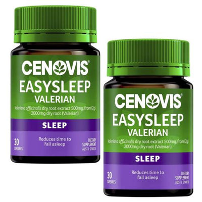 Cenovis Easy Sleep Valerian 2000mg 2 X 30 Capsules (Total 60 Capsules) Value Buy