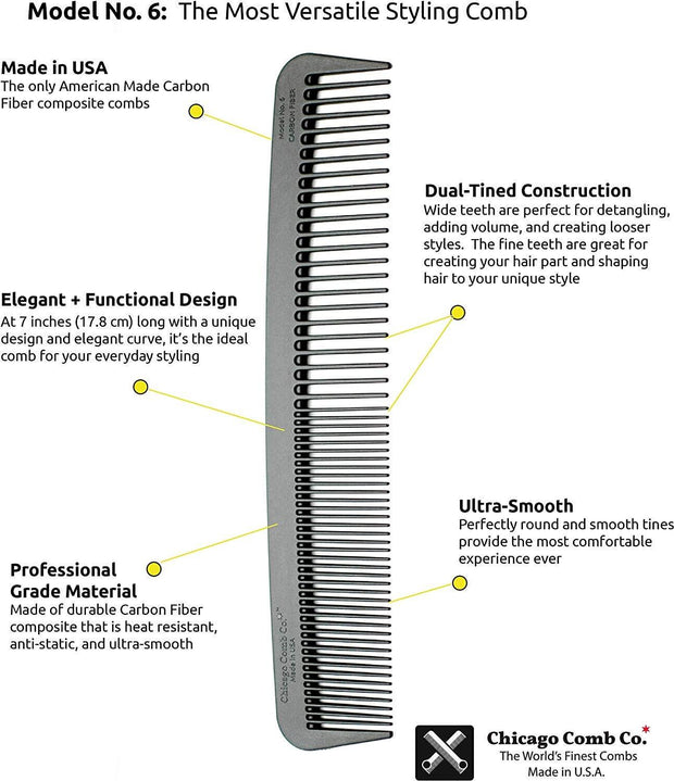 Chicago Comb Carbon Fiber Combs - Various Models