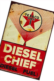DIESEL CHIEF Vintage Retro Home Wall Shed Garage Poster Décor Bar Wall Tin Metal Signs