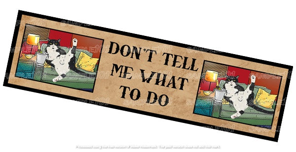 DON'T TELL ME Aussie Beer Spill Mat (890mm x 240mm) BAR RUNNER Man Cave Pub Rubber