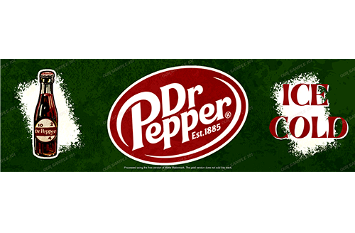 Dr. Pepper Ice Cold Drink Home Decoration Living Room Shop Wall Art Decor
